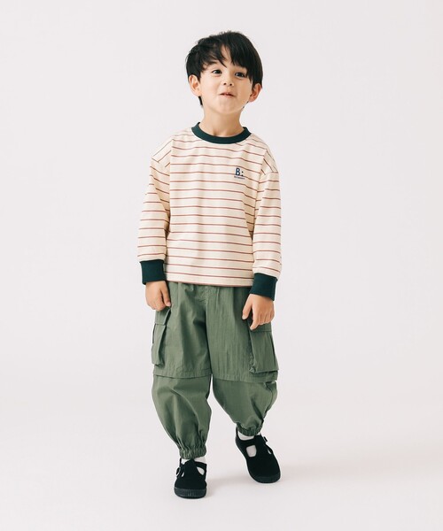 B:MING by BEAMS(ビーミングバイビームス)の「サスペンダー付き カーゴパンツ(100~140cm)(カーゴパンツ・キッズ・オリーブ/ホワイト系その他5・140/130/110/100/120)」の12枚目の写真