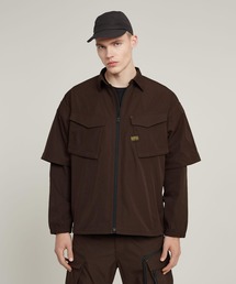 G-STAR（ジースター）の「Modular Relaxed Shirt/レイヤリングデザイン撥水ジップアップシャツジャケット（シャツ/ブラウス）」