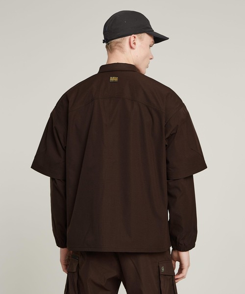 G-STAR(ジースター)の「Modular Relaxed Shirt/レイヤリングデザイン撥水ジップアップシャツジャケット(シャツ/ブラウス・メンズ・ブラウン・X-SMALL/LARGE/MEDIUM/SMALL/X-LARGE)」の2枚目の写真