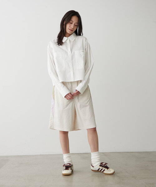 earthy（アーシー）の「タイプライターショートシャツ（シャツ/ブラウス・レディース・ホワイト・FREE）」の4枚目の写真