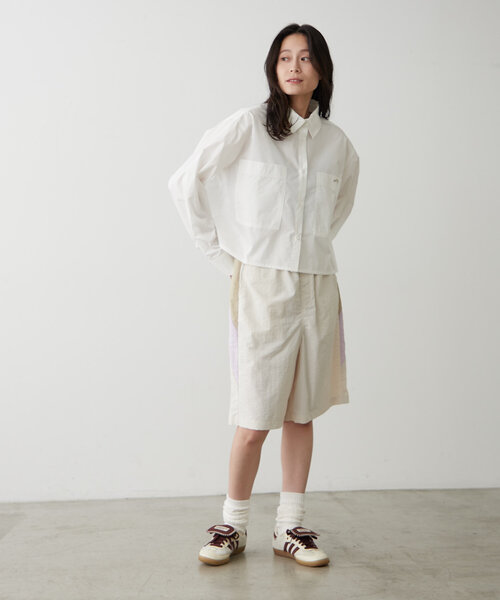 earthy（アーシー）の「タイプライターショートシャツ（シャツ/ブラウス・レディース・ホワイト・FREE）」の5枚目の写真