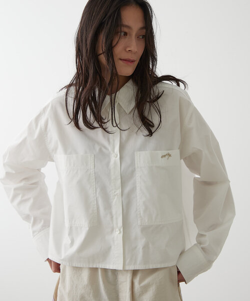 earthy（アーシー）の「タイプライターショートシャツ（シャツ/ブラウス・レディース・ホワイト・FREE）」の11枚目の写真