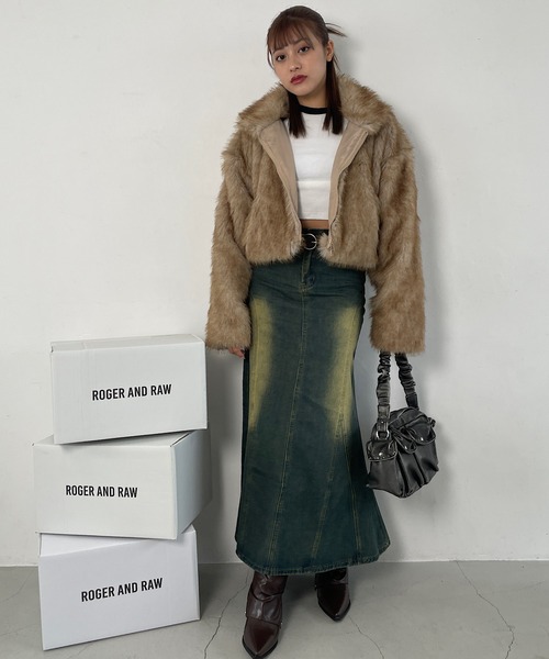 【セール】ファーハイネックコート（その他アウター）｜ROGER AND RAW（ロジャーアンドロウ）