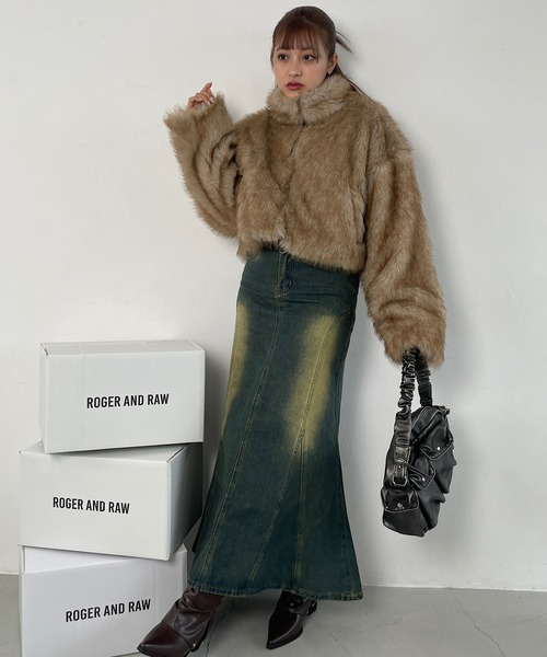 【セール】ファーハイネックコート（その他アウター）｜ROGER AND RAW（ロジャーアンドロウ）