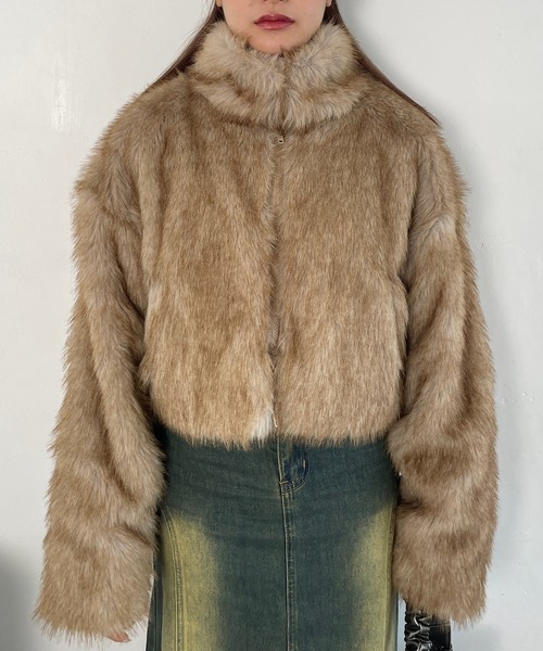 【セール】ファーハイネックコート（その他アウター）｜ROGER AND RAW（ロジャーアンドロウ）