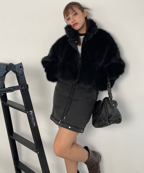 【セール】ファーハイネックコート（その他アウター）｜ROGER AND RAW（ロジャーアンドロウ）