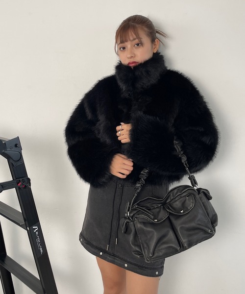 【セール】ファーハイネックコート（その他アウター）｜ROGER AND RAW（ロジャーアンドロウ）