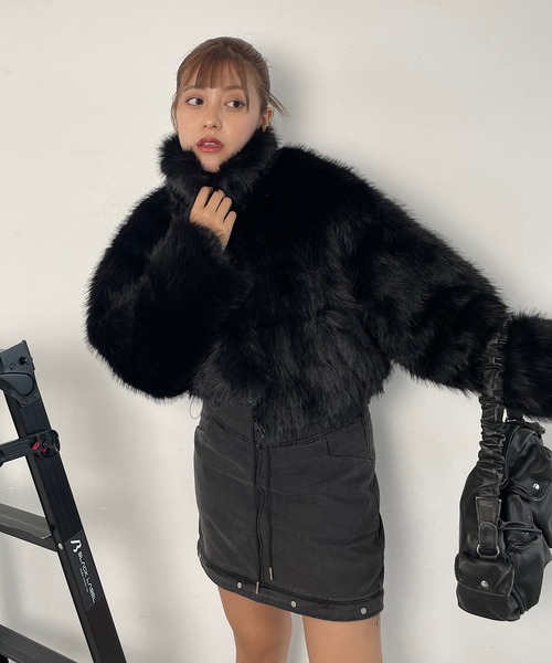 【セール】ファーハイネックコート（その他アウター）｜ROGER AND RAW（ロジャーアンドロウ）