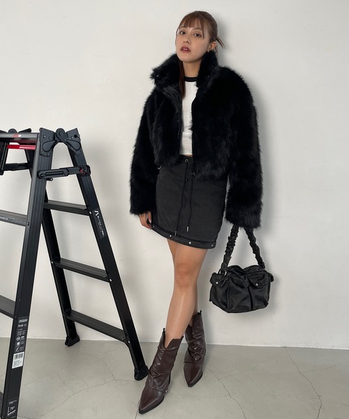 【セール】ファーハイネックコート（その他アウター）｜ROGER AND RAW（ロジャーアンドロウ）