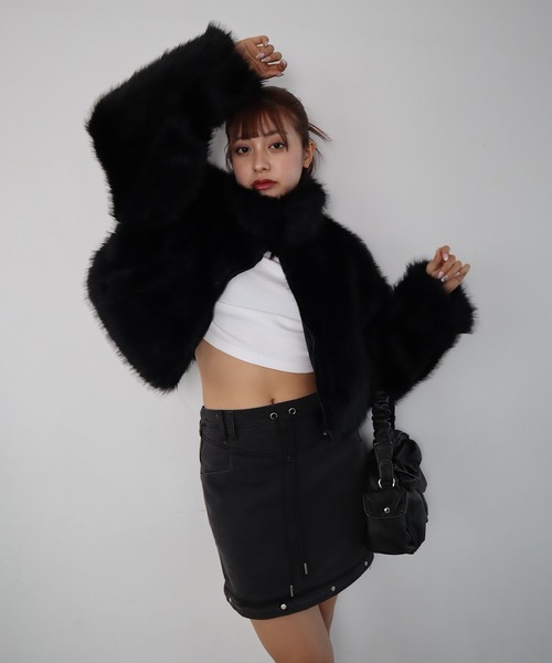 【セール】ファーハイネックコート（その他アウター）｜ROGER AND RAW（ロジャーアンドロウ）