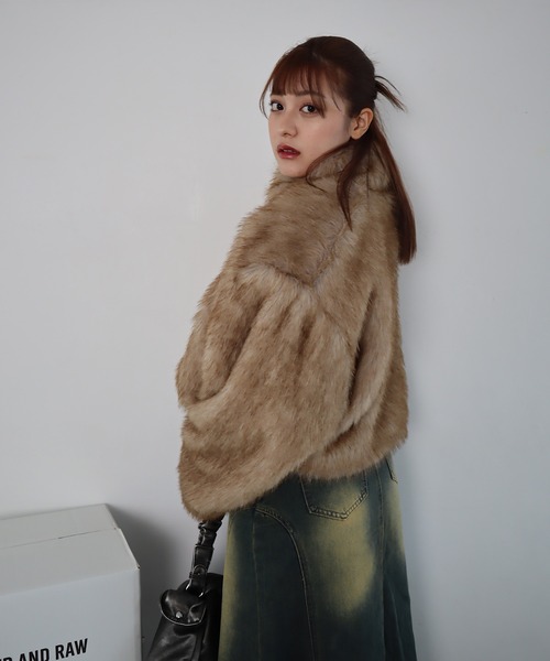 【セール】ファーハイネックコート（その他アウター）｜ROGER AND RAW（ロジャーアンドロウ）