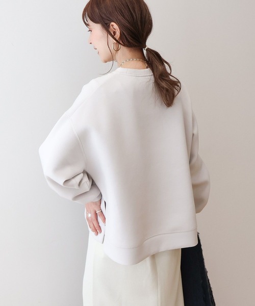 AMERICAN HOLIC(アメリカンホリック)の「サイドスリットポンチプルオーバー(スウェット・レディース・ライトグレー系2/ブルーグリーン/グレイッシュベージュ/ライトイエロー・M/L)」の8枚目の写真