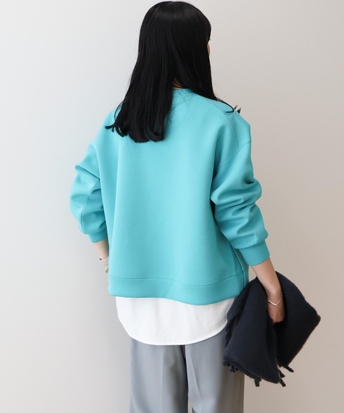 AMERICAN HOLIC(アメリカンホリック)の「サイドスリットポンチプルオーバー(スウェット・レディース・ライトグレー系2/ブルーグリーン/グレイッシュベージュ/ライトイエロー・M/L)」の16枚目の写真
