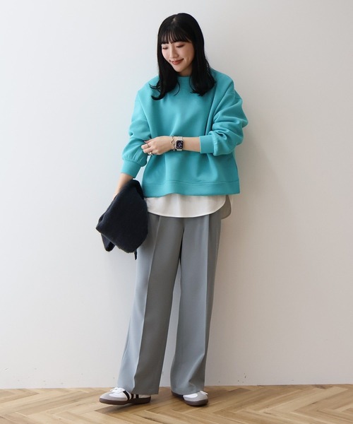 AMERICAN HOLIC(アメリカンホリック)の「サイドスリットポンチプルオーバー(スウェット・レディース・ライトグレー系2/ブルーグリーン/グレイッシュベージュ/ライトイエロー・M/L)」の17枚目の写真