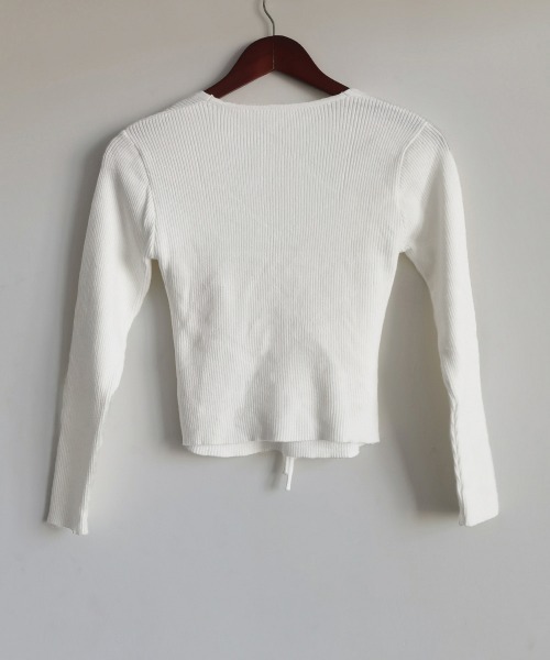 Miniministore(ミニミニストア)の「ニットトップス レディース リボン付き(ニット/セーター・レディース・ホワイト/グリーン/ブラウン/ブラック・FREE)」の9枚目の写真