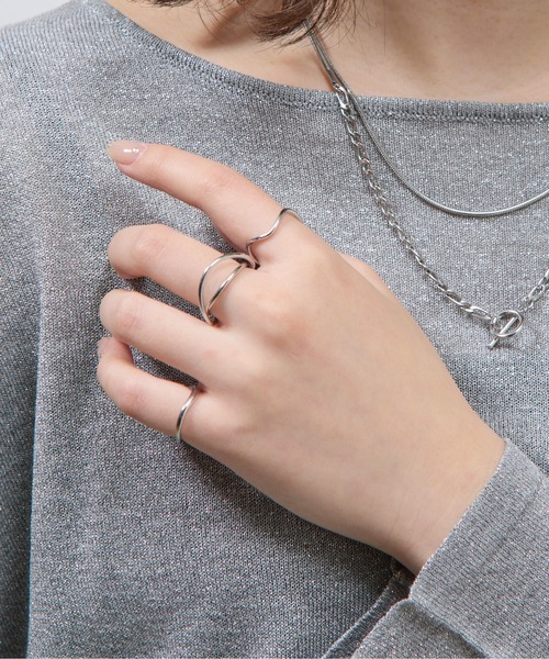 COLONY 2139(コロニートゥーワンスリーナイン)の「3PCSキンクセットリング(リング・レディース・シルバー/ゴールド・FREE)」の1枚目の写真