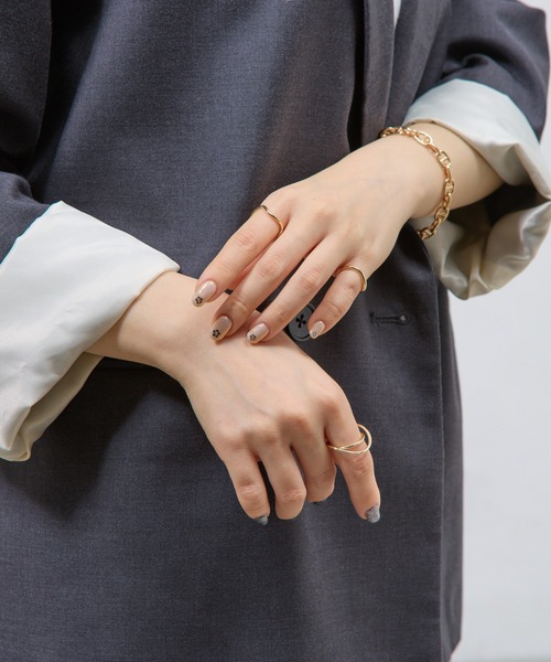 COLONY 2139(コロニートゥーワンスリーナイン)の「3PCSキンクセットリング(リング・レディース・シルバー/ゴールド・FREE)」の9枚目の写真