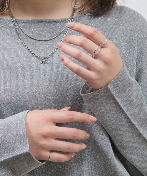 COLONY 2139(コロニートゥーワンスリーナイン)の「3PCSキンクセットリング(リング・レディース・シルバー/ゴールド・FREE)」の7枚目の写真