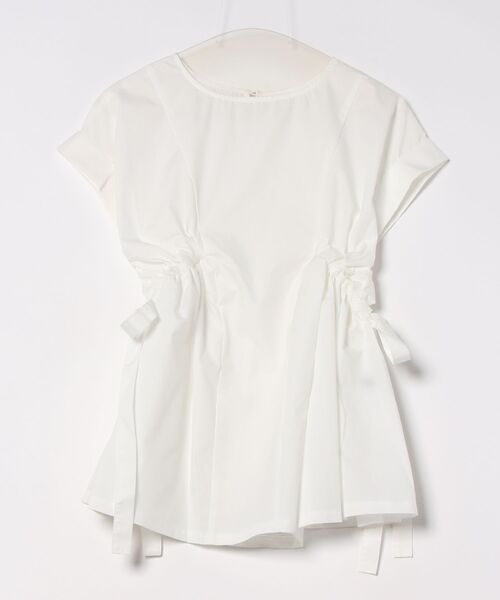 INTERPLANET（インタープラネット）の「ＴＣブロードサイドリボンドロストブラウス（シャツ/ブラウス・レディース・オフホワイト/ベージュ/ブラック/ホワイト×ブラック・FREE）」の16枚目の写真