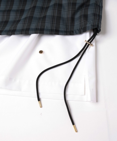 Sheer Check Cloth Layered Hem Pullover（Tシャツ/カットソー