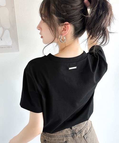 mily bilet(ミウィビレット)の「【mily bilet】華やか大人ガーリー。リボンコード刺繍プレートデザインTシャツ(Tシャツ/カットソー・レディース・ブラック/オートミール/ホワイト/ブラウン・X-LARGE/SMALL/MEDIUM/LARGE)」の16枚目の写真