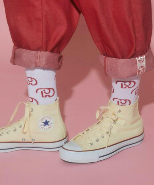 FRAPBOIS(フラボア)の「ドムソックス(ソックス/靴下・レディース・レッド/ホワイト/ブラック・FREE)」の5枚目の写真