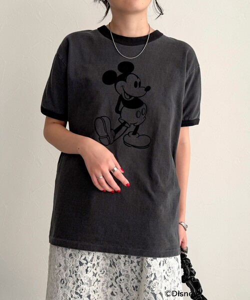 【HACIE】EVERYTHING リンガーTシャツNAVY 別注】 ＜CHAMPION＞ リンガー Tシャツ