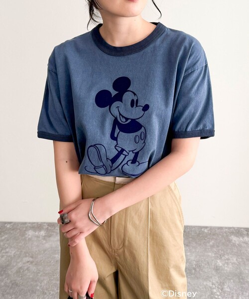 【GOOD ROCK SPEED/グッドロックスピード】Disney MickeyリンガーTシャツ（Tシャツ/カットソー）｜fredy emue（フレディエミュ）