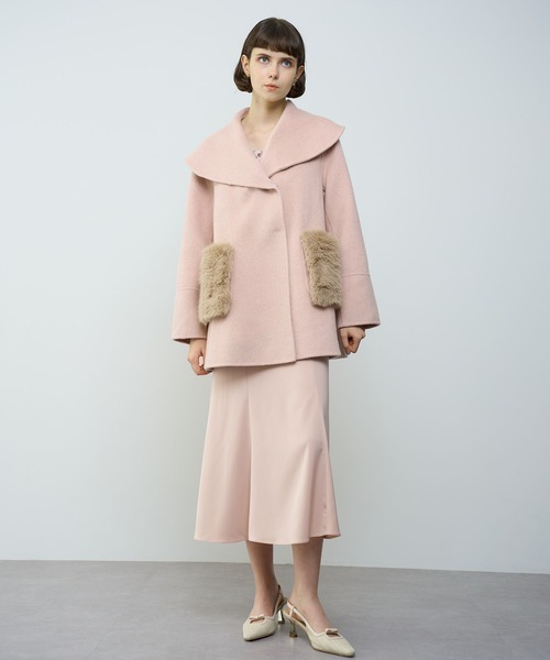 セール】ファーポケットフレアコート（その他アウター）｜DEICY