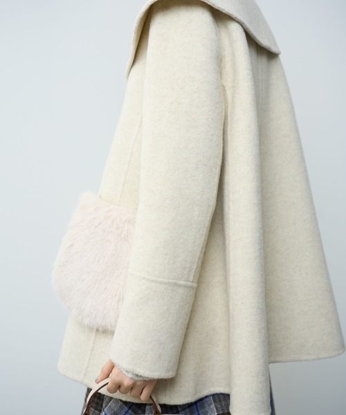 DEICY（デイシー）の「ファーポケットフレアコート（その他アウター・レディース・ピンク/アイボリー・FREE）」の18枚目の写真