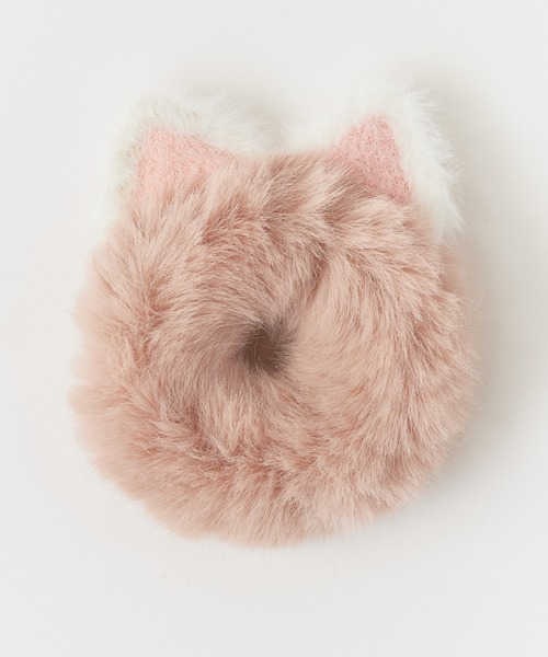 ROOPTOKYO（ループトウキョウ）の「Fluffy Faux Fur Cat Ear-Style Chou-Chou / ふわふわ フェイクファー 猫耳風 シュシュ（ヘアゴム・レディース・ホワイト/ブラウン/ピンク/ベージュ・FREE）」の12枚目の写真