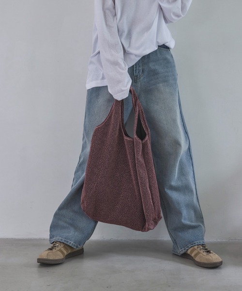 feepur（フェピュール）の「ラメトートバッグ（トートバッグ・レディース・ブラック/シルバー/イエロー/オレンジ/ピンク/ブルー・FREE）」の5枚目の写真