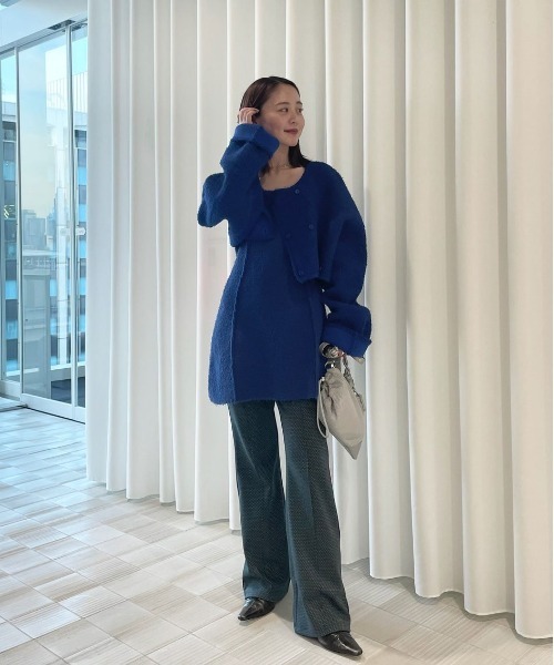 Ameri(アメリ)の「DIAGONAL CHECK PANTS(その他パンツ・レディース・グリーン/オレンジ・SMALL/MEDIUM)」の3枚目の写真
