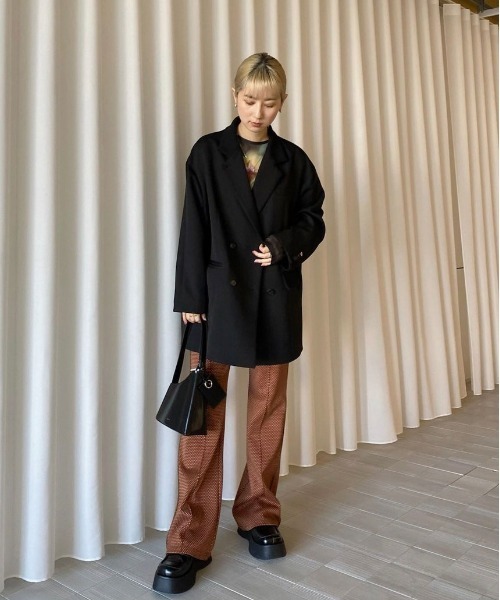 Ameri(アメリ)の「DIAGONAL CHECK PANTS(その他パンツ・レディース・グリーン/オレンジ・SMALL/MEDIUM)」の6枚目の写真