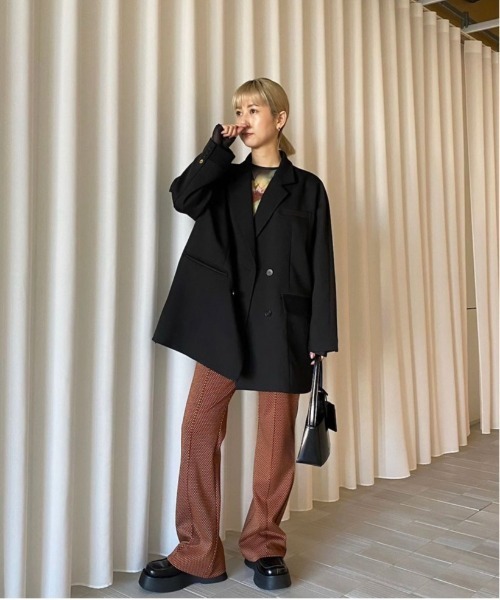 Ameri(アメリ)の「DIAGONAL CHECK PANTS(その他パンツ・レディース・グリーン/オレンジ・SMALL/MEDIUM)」の7枚目の写真