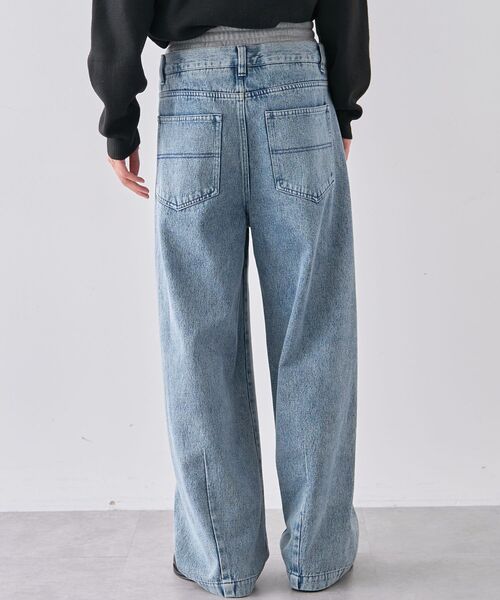CRAFT STANDARD BOUTIQUE（クラフトスタンダードブティック）の「レイヤードデニムパンツ（デニムパンツ・メンズ・インディゴブルー/ブラック・M/L/XL）」の5枚目の写真
