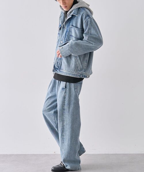 CRAFT STANDARD BOUTIQUE（クラフトスタンダードブティック）の「レイヤードデニムパンツ（デニムパンツ・メンズ・インディゴブルー/ブラック・M/L/XL）」の10枚目の写真