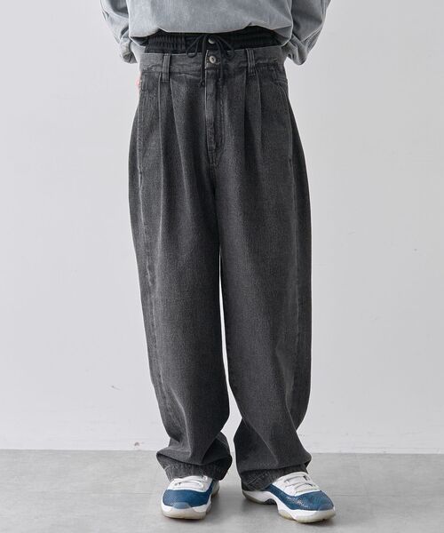 CRAFT STANDARD BOUTIQUE（クラフトスタンダードブティック）の「レイヤードデニムパンツ（デニムパンツ・メンズ・インディゴブルー/ブラック・M/L/XL）」の18枚目の写真