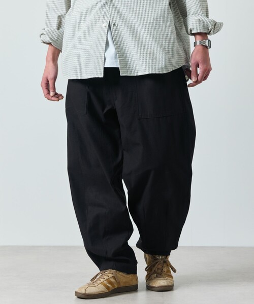 10月30日まで出品❗️【極美品】onコア　パンツ　ブラックM セール】限定展開 ワイドシルエット ミリタリー ファティーグ カーブ