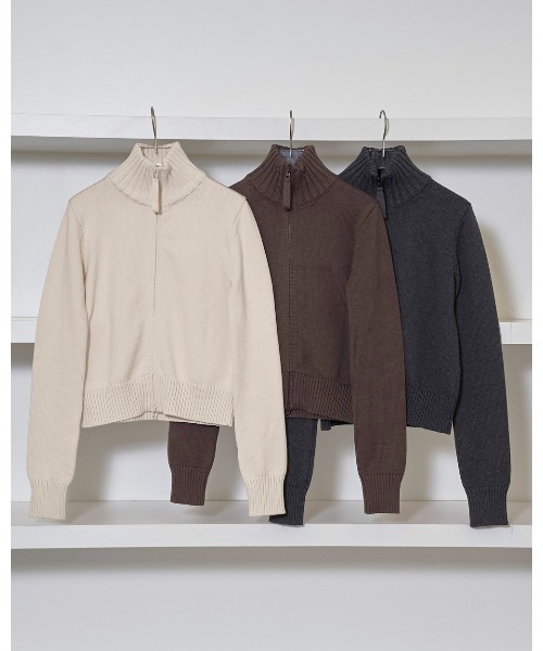 【三連休限定価格】TODAYFUL Compact Zip Knit グレー TODAYFUL トゥデイフル Compact Zip Knit コンパクトジップ