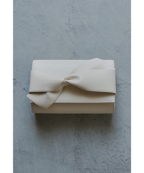 リボンモチーフクラッチバッグ ショルダー 結婚式 二次会 成人式