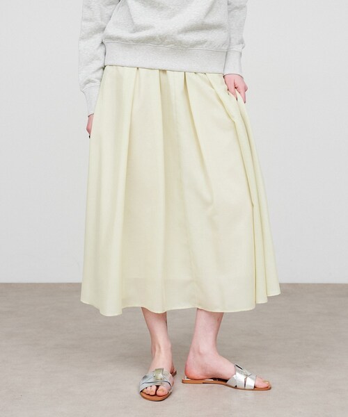 cloenc(クロエンス)の「【手洗い可】タックフレアスカート(スカート・レディース・ブラック/ライトグリーン/ライトベージュ・01/02/03)」の10枚目の写真