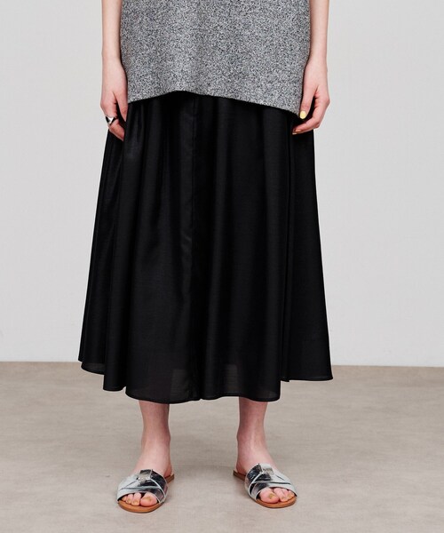 cloenc(クロエンス)の「【手洗い可】タックフレアスカート(スカート・レディース・ブラック/ライトグリーン/ライトベージュ・01/02/03)」の15枚目の写真