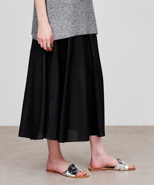 cloenc(クロエンス)の「【手洗い可】タックフレアスカート(スカート・レディース・ブラック/ライトグリーン/ライトベージュ・01/02/03)」の16枚目の写真