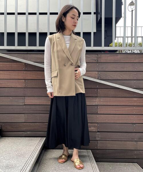 cloenc(クロエンス)の「【手洗い可】タックフレアスカート(スカート・レディース・ブラック/ライトグリーン/ライトベージュ・01/02/03)」の18枚目の写真