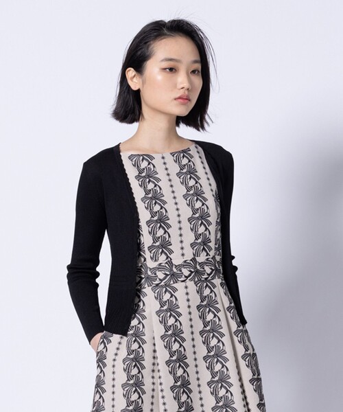 TOCCA AJISAIロングカーディガン　サイズ　F ブラック セール】EYELET AJISAI CARDIGAN カーディガン（カーディガン/ボレロ