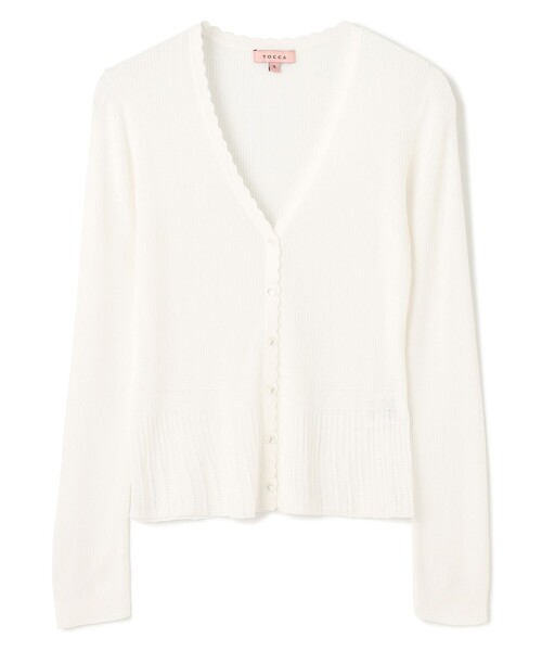 TOCCA(トッカ)の「EYELET AJISAI CARDIGAN カーディガン(カーディガン/ボレロ・レディース・アイボリー系/ブラック系/ブルー系/ピンク系・SMALL/MEDIUM)」の18枚目の写真