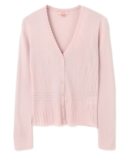 TOCCA(トッカ)の「EYELET AJISAI CARDIGAN カーディガン(カーディガン/ボレロ・レディース・アイボリー系/ブラック系/ブルー系/ピンク系・SMALL/MEDIUM)」の20枚目の写真