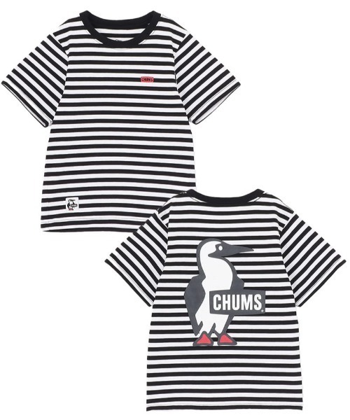 CHUMS(チャムス)の「【CHUMS】 Kids Booby Logo T-Shirt キッズ ブービー ロゴ ティーシャツ(Tシャツ/カットソー・キッズ・ピンク/ミント/ネイビー/ホワイト/パープル/ベージュ/クリーム/グレー系その他/ブラック/グリーン/ブラック×ホワイト/ホワイト系その他/グリーン系その他・X-LARGE/LARGE/MEDIUM)」の5枚目の写真