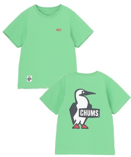 CHUMS(チャムス)の「【CHUMS】 Kids Booby Logo T-Shirt キッズ ブービー ロゴ ティーシャツ(Tシャツ/カットソー・キッズ・ピンク/ミント/ネイビー/ホワイト/パープル/ベージュ/クリーム/グレー系その他/ブラック/グリーン/ブラック×ホワイト/ホワイト系その他/グリーン系その他・X-LARGE/LARGE/MEDIUM)」の9枚目の写真
